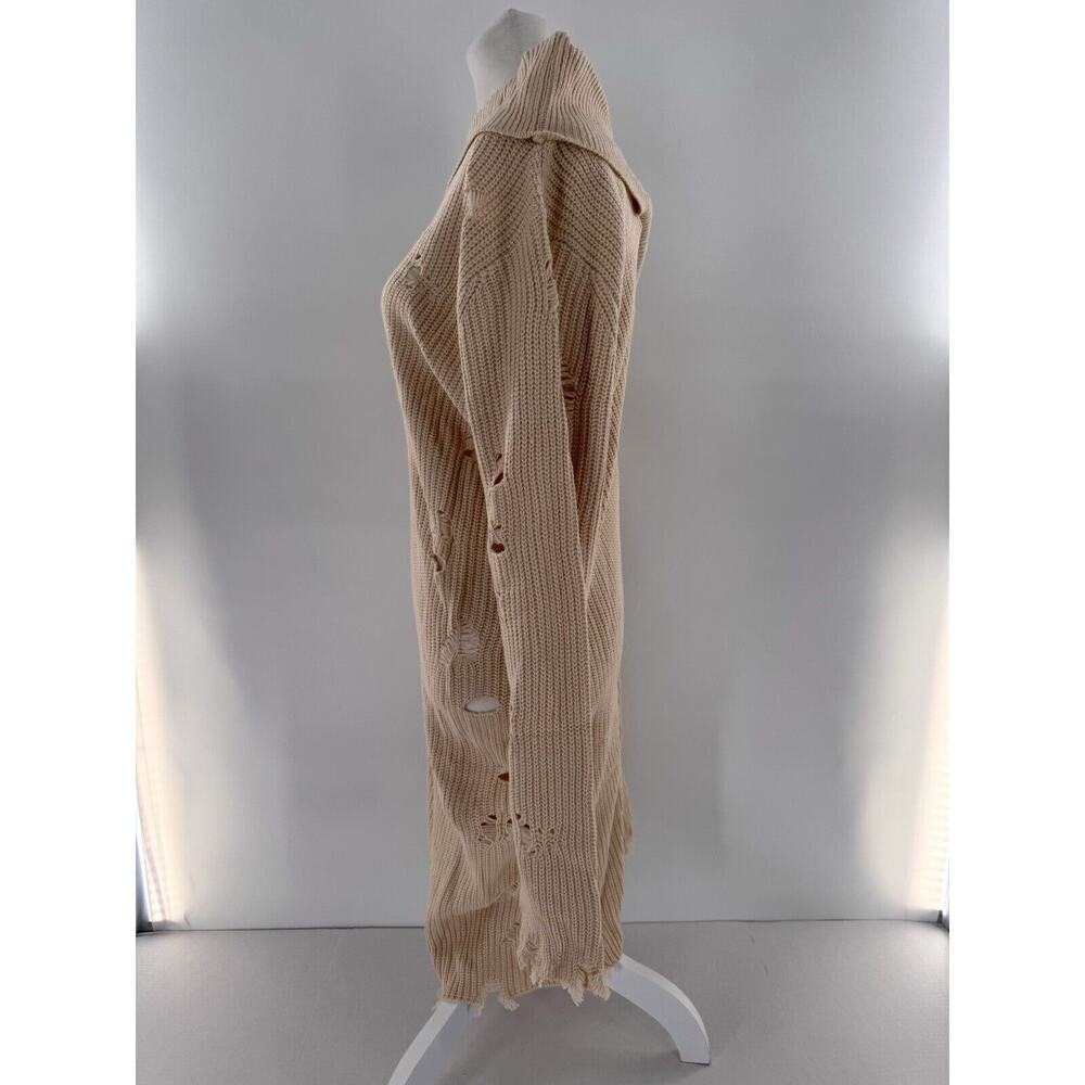 Fashion Nova Sweater Dress Plus Sz 2X One Shoulder Sexy Grunge Distressed Club - Picture 6 of 16